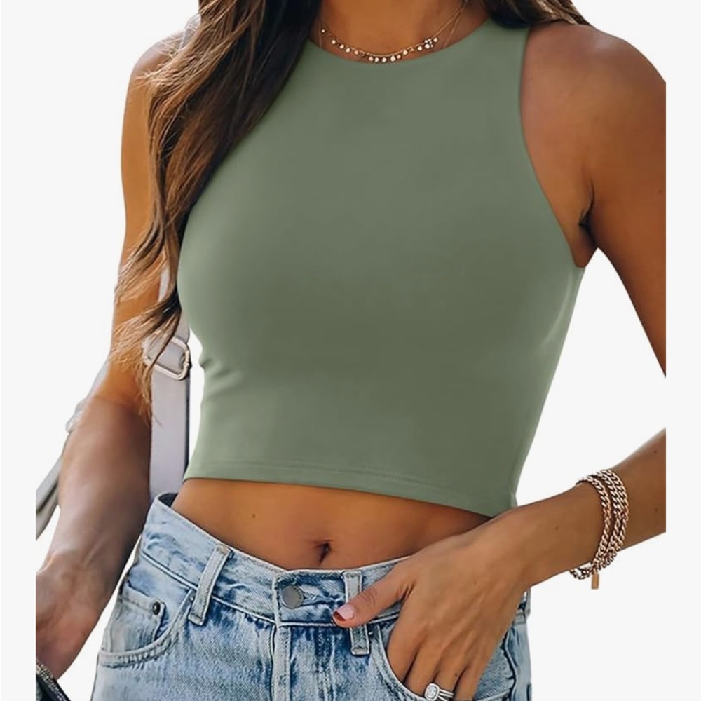 NWT - Olive Green Crop Top
